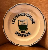 Assiette «Les francs-tireurs Champagne 1928 »